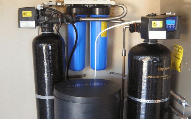 Commercial water treatment equipment installed for a San Antonio business