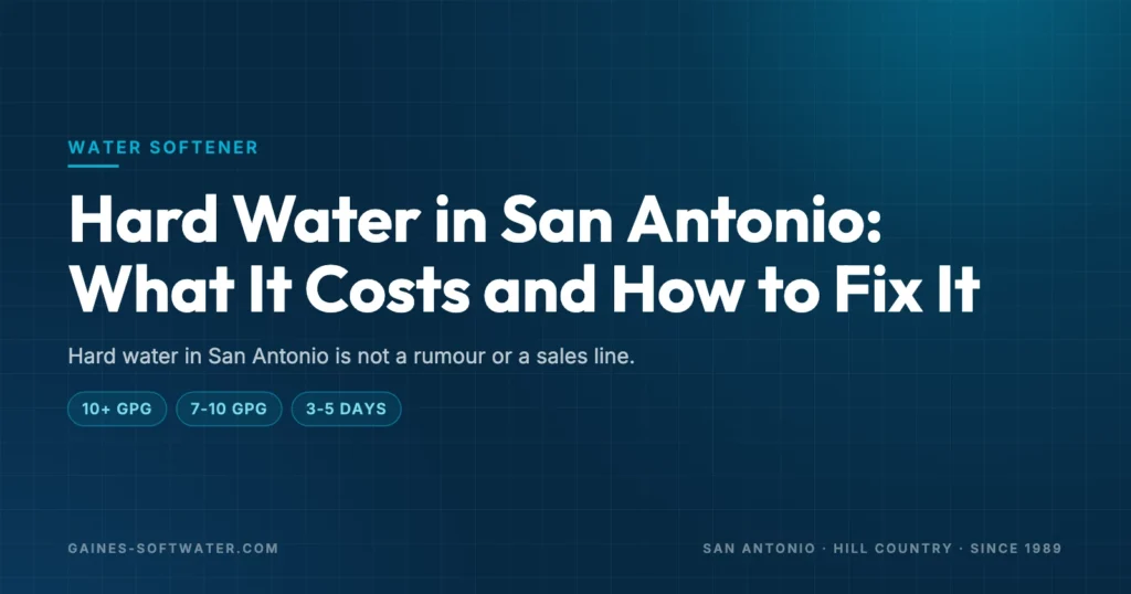 Hard Water in San Antonio: What It Costs and How to Fix It: Hard water in San Antonio is not a rumour or a sales line