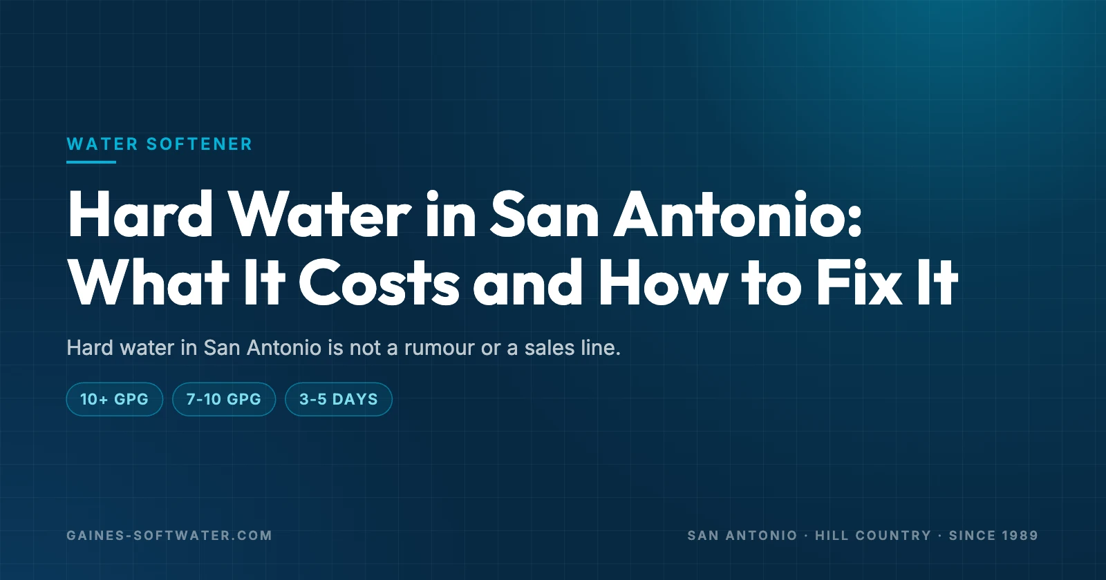Hard Water in San Antonio: What It Costs and How to Fix It: Hard water in San Antonio is not a rumour or a sales line