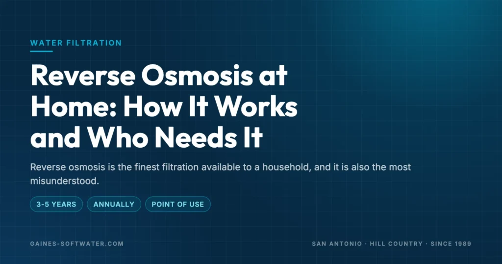 Reverse Osmosis at Home: How It Works and Who Needs It: Reverse osmosis is the finest filtration available to a household, and it is also the most misunderstood