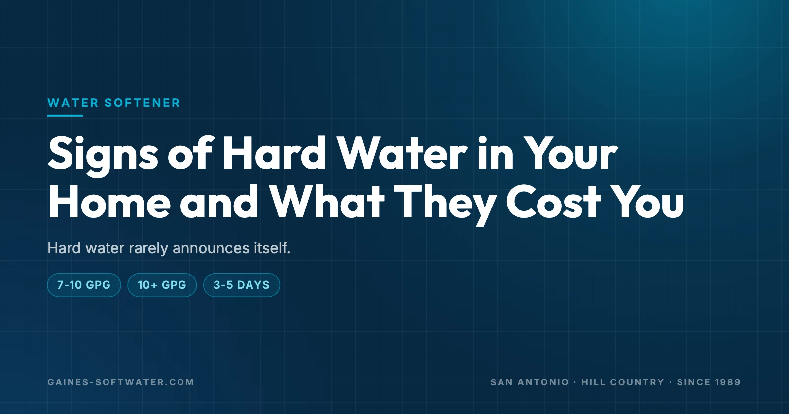 Signs of Hard Water in Your Home and What They Cost You: Hard water rarely announces itself