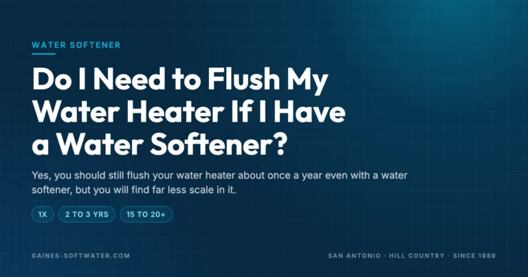 Do I Need to Flush My Water Heater If I Have a Water Softener?: Yes, you should still flush your water heater about once a year even with a water softener, but you will find far less scale in it
