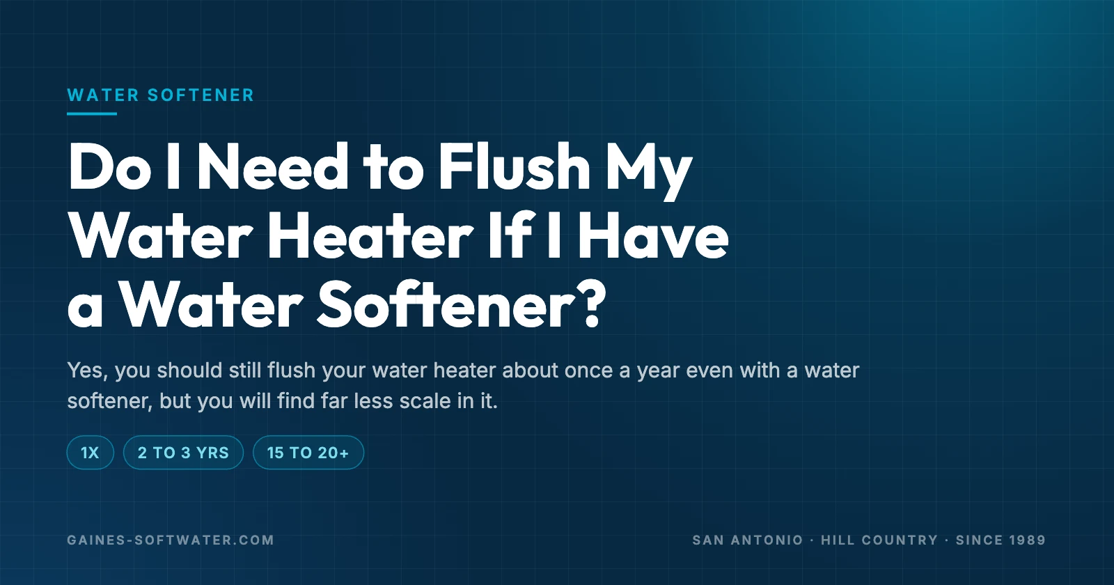 Do I Need to Flush My Water Heater If I Have a Water Softener?: Yes, you should still flush your water heater about once a year even with a water softener, but you will find far less scale in it