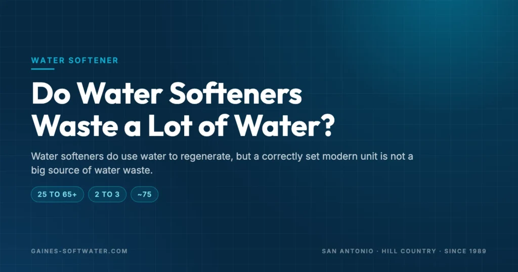 Home 10 Do Water Softeners Waste a Lot of Water?: Water softeners do use water to regenerate, but a correctly set modern unit is not a big source of water waste