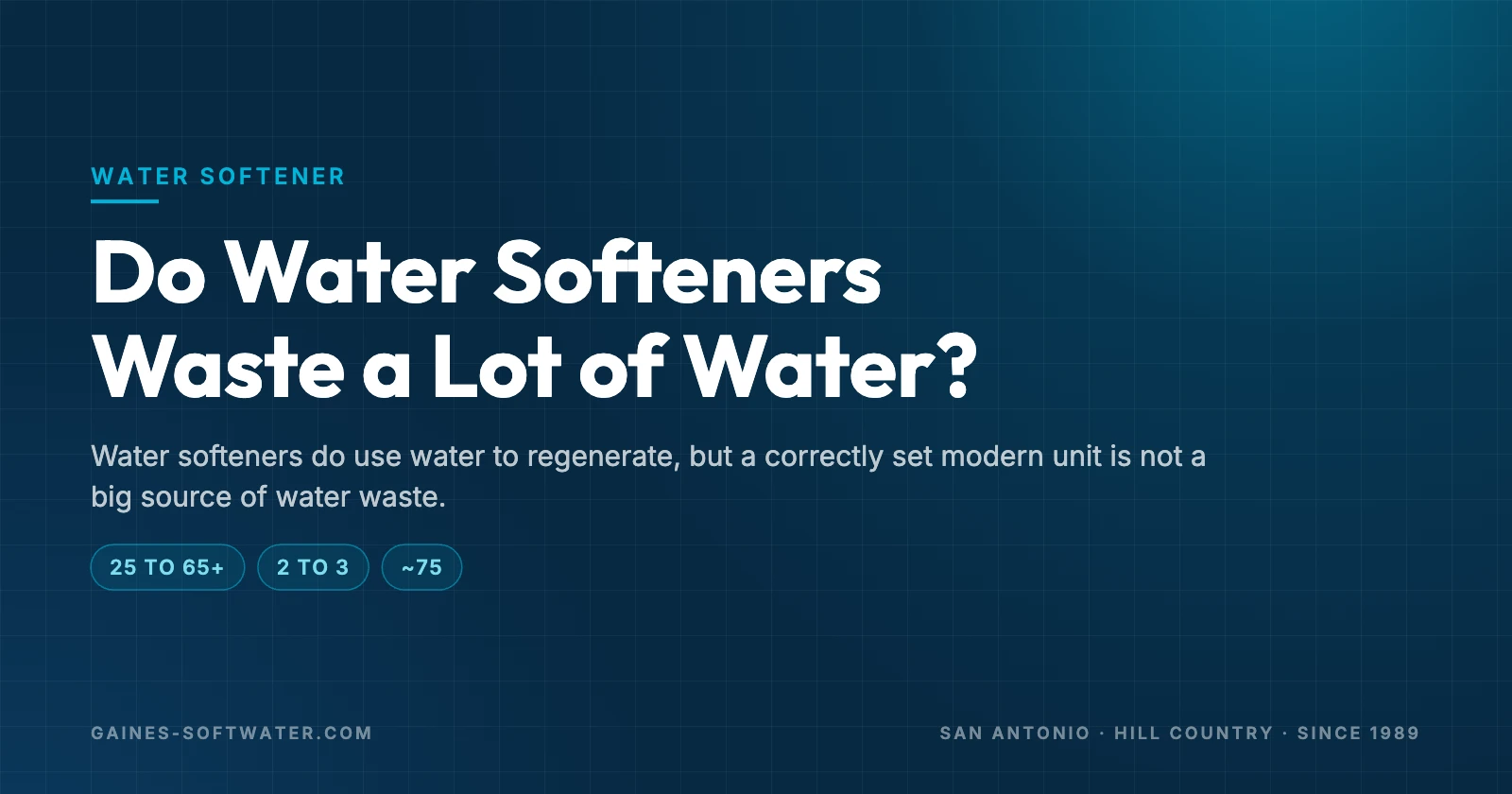 Do Water Softeners Waste a Lot of Water?: Water softeners do use water to regenerate, but a correctly set modern unit is not a big source of water waste